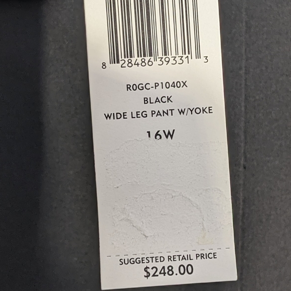 NWT Eileen Fisher Georgette Black Wide Leg Pant - Picture 4 of 8